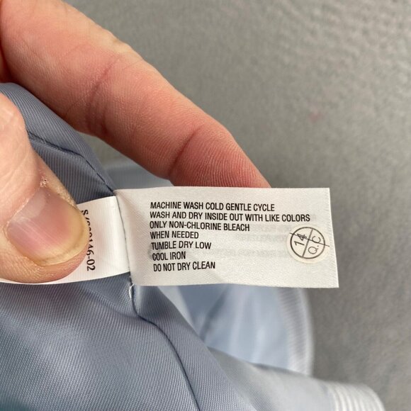 Gap Jacket Womens 20 Plus Academy Blazer Light Blue Stripe Classic Button Up NWT - Picture 9 of 12